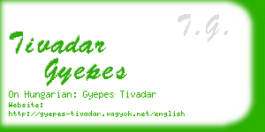 tivadar gyepes business card